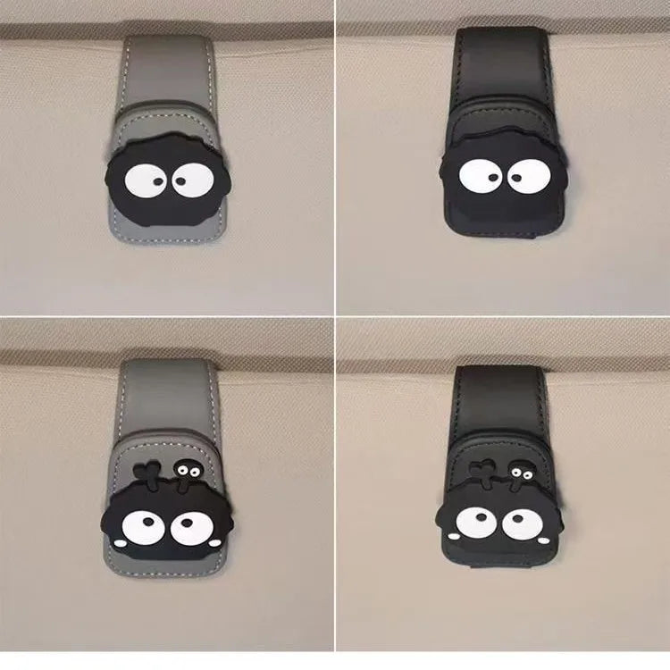 Creative Magnetic Car Glasses Clip Car Visor Storage Rack Multifunctional Car Sunglasses Holder Eye Glasses Case