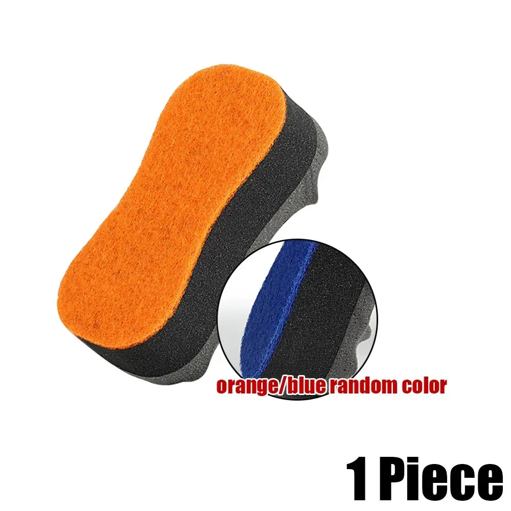 1pc Auto Accessories Car Body Dust Remove Three Layers Cleaning Sponge Color Random Wheel Tire Detailing Waxing Washing Tool