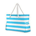 Hot Fashion Beach Women Large Capacity Shoulder Bag Handbag Blue Stripe Rope Handles Shoulder Beach Tote Bags Shopping Bag New
