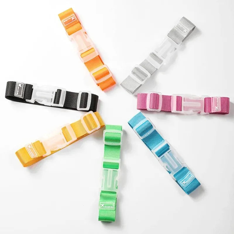 Adjustable Luggage Straps Nylon Luggage Accessories Hanging Buckle Straps Suitcase Bag Straps Belt Lock Hooks Travel