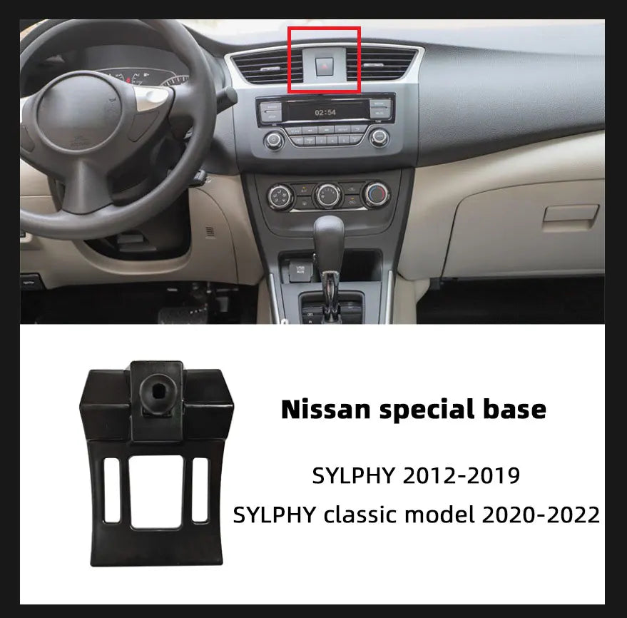 For Nissan X-trail Qashqai Rogue Sport Rogue Altima Versa Car Mobile Phone Holder Base Fixed Air Outlet Bracket Accessory