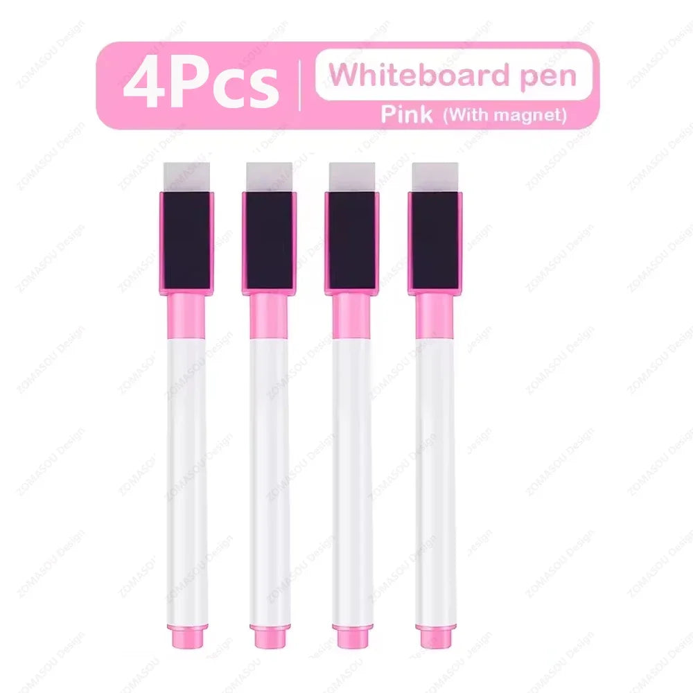 1-48Pcs Magnetic Erasable Whiteboard Pen Color Options Numbering Stationery Office Teaching Supplies for Blackboard Student Note