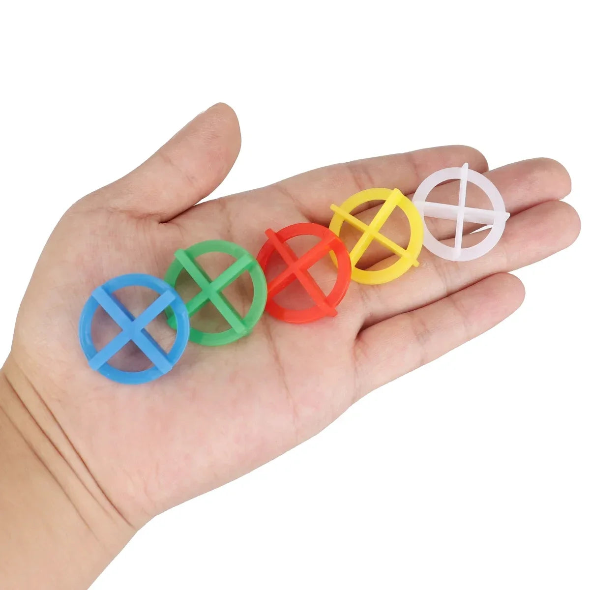 100PCS Double Size Tile Spacers Clips Wedge Ceramic Leveling System For Floor Wall Tile Gap Leveling System Construction Tools