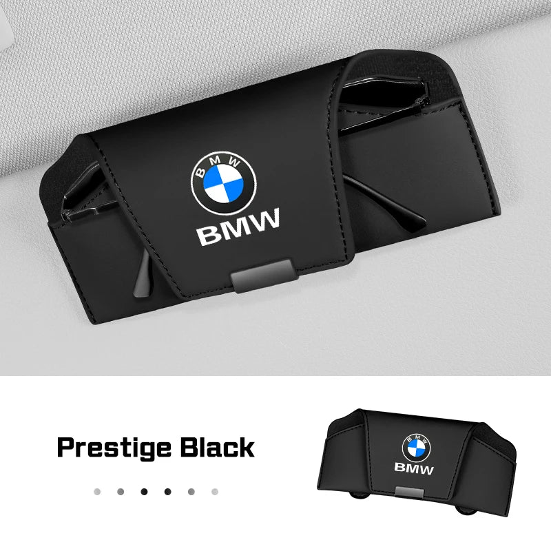 Car Visor Glasses Case Microfiber leather For BMW 1 3 5 7 Series E38 E46 E60 E90 E87 G30 G20 X1X3X5 X6 X7 Sunglasses Storage Box