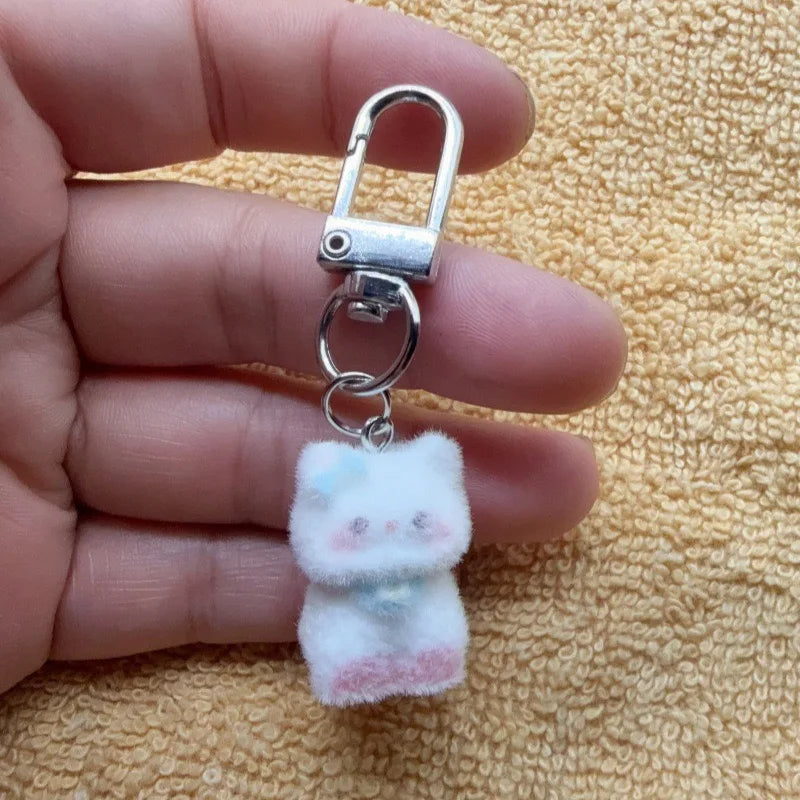 6pcs resin plush cute three-dimensional cat earrings, cat accessories wholesale, versatile jewelry materials