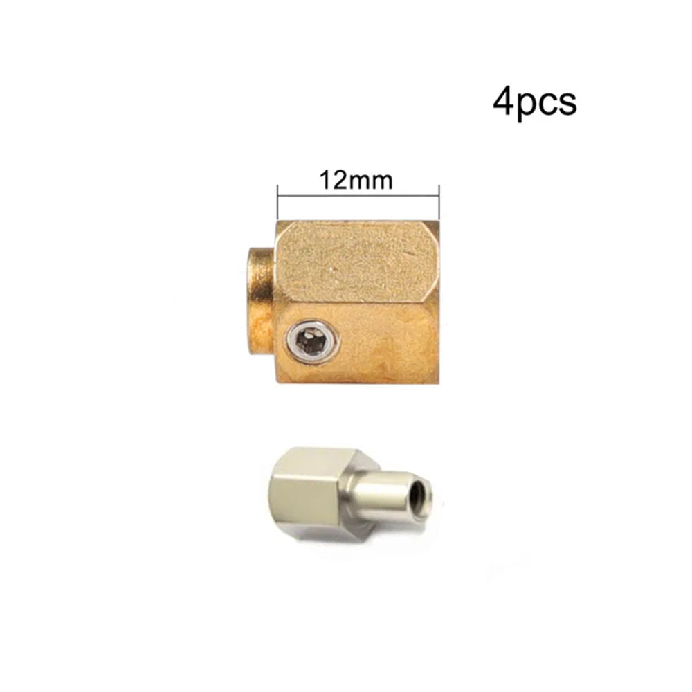 TRX4 4pcs 12mm Wheel Hex Wheel Hub Extended Adapter 6/8/9/10/11/12mm Brass Counterweight for 1/10 RC Crawler Car  TRX-4