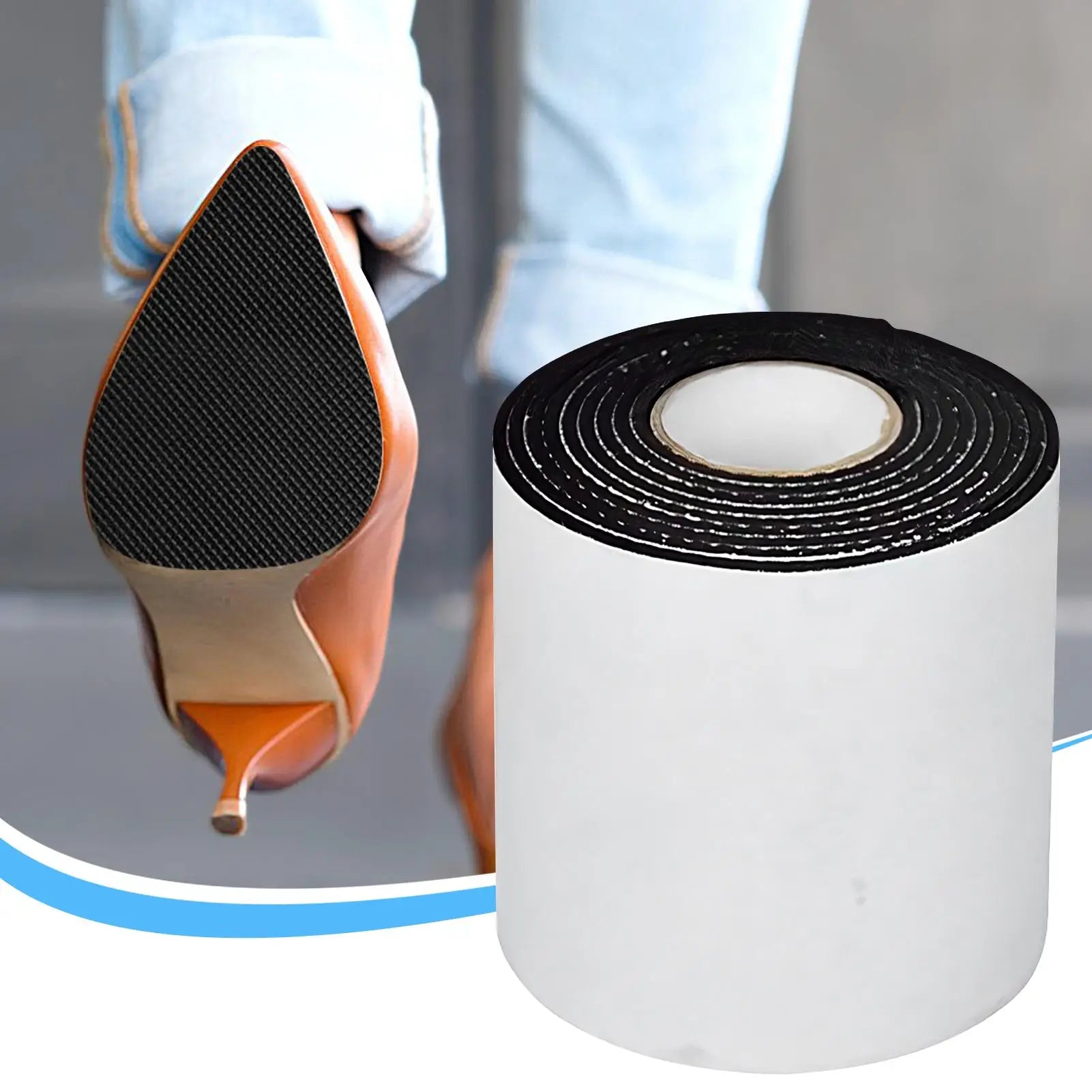 1 roll Anti-Slip Sole Grips Rubber Shoes Sole Grips Wear-Resistant Sole Cover Protector Shoe Grip Sticker Adhesive Shoes Mat