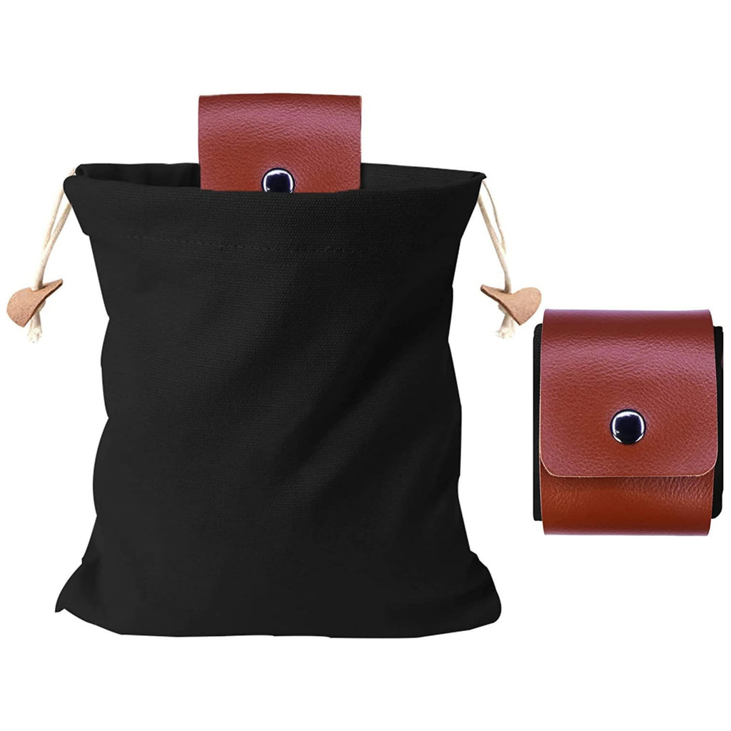 Outdoor Foraging Case Bag Leather Bushcraft Bag Vegetable Harvest Garden Fruit Picking Waist Tools Storage Hanging Pouch Camping