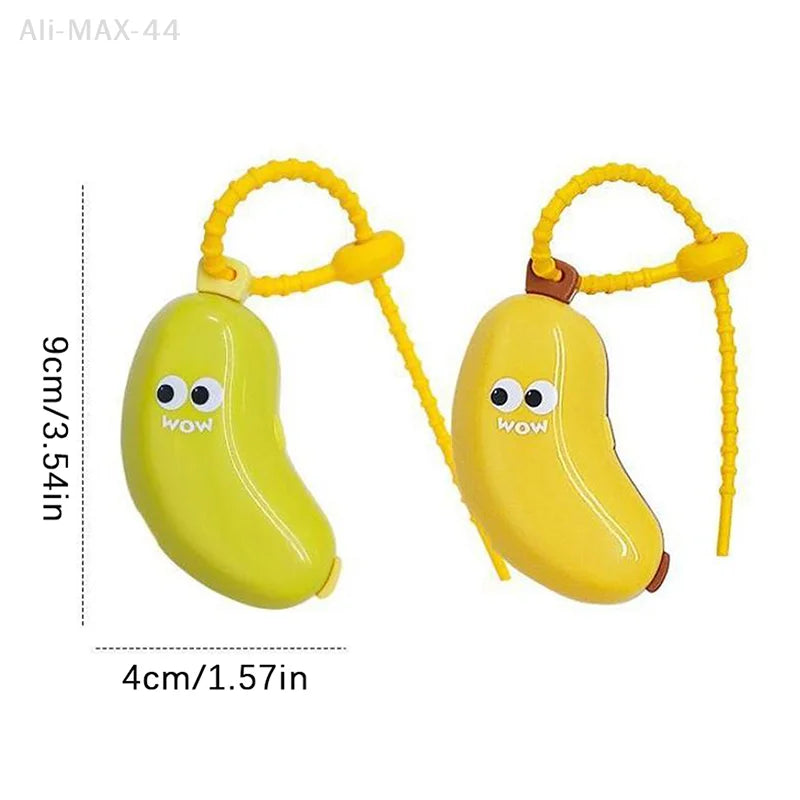 2-in-1 Banana Shaped Toothbrush Head Cover And Portable Toothpaste Capsule Holder Dustproof Travel Protector Case Hiking Camping