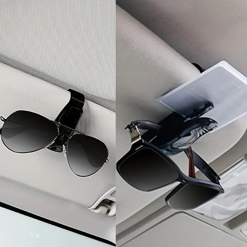 1 Fashionable Item, Convenient Car Sun Visor Stylish Glasses Holder-Durable Plastic Glasses Clip, Storage Box for Tickets and Ca