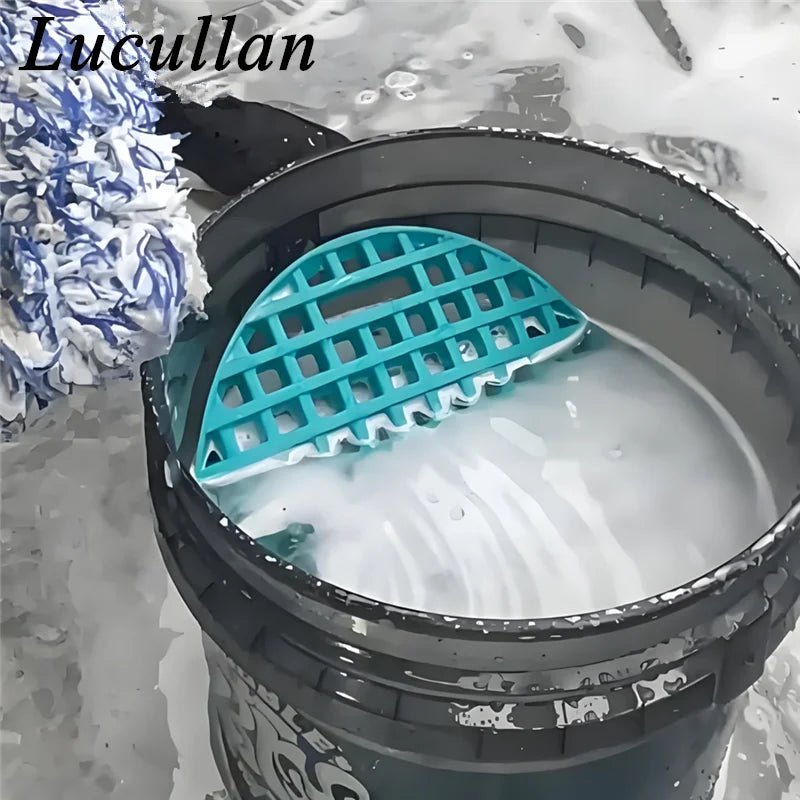 Lucullan Car Wash Bucket Insert with Washboard Car Wash Accessories Removes Dirt from Wash Mitt for Detailing