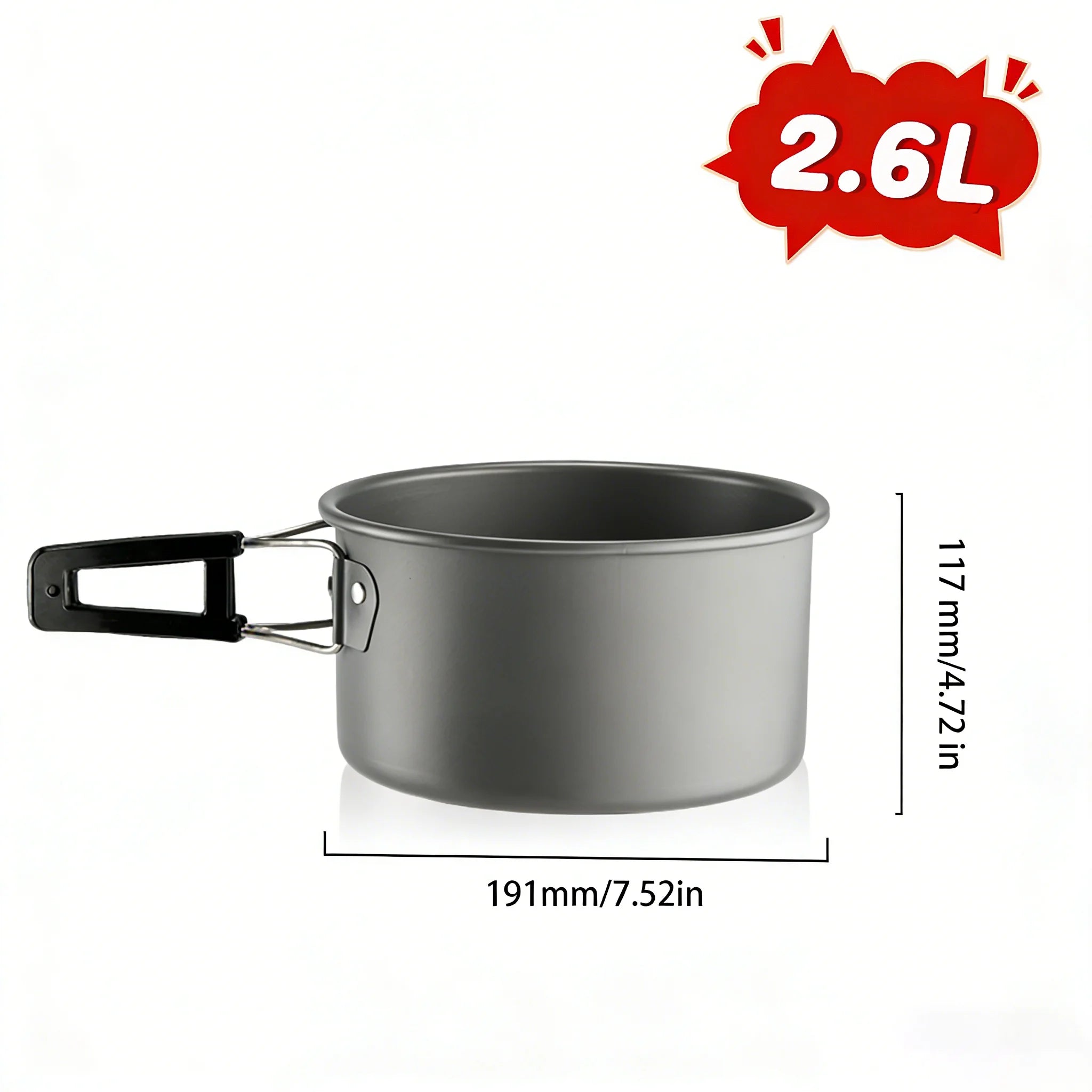 Pandatour Camping Cooking Aluminum Outdoor Travel Tableware Non-Stick Pots Assorted Folding Tourism Cooker Cookware Equipment