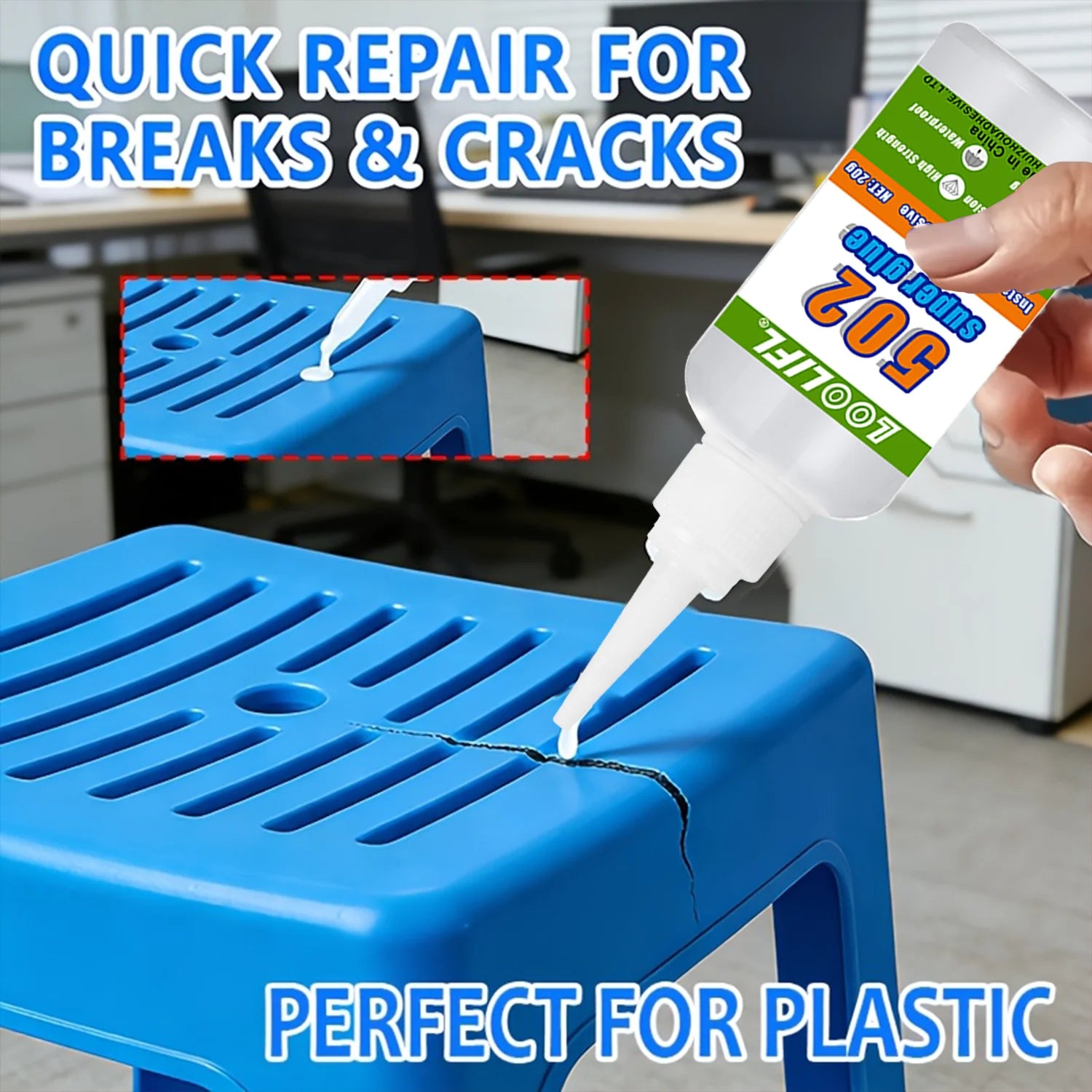 1-7PCSLOOLIFL 502 Super Glue Instant Quick-drying Cyanoacrylate Adhesive Leather Rubber Glass Metal Strong Bond Liquid Glue Tool