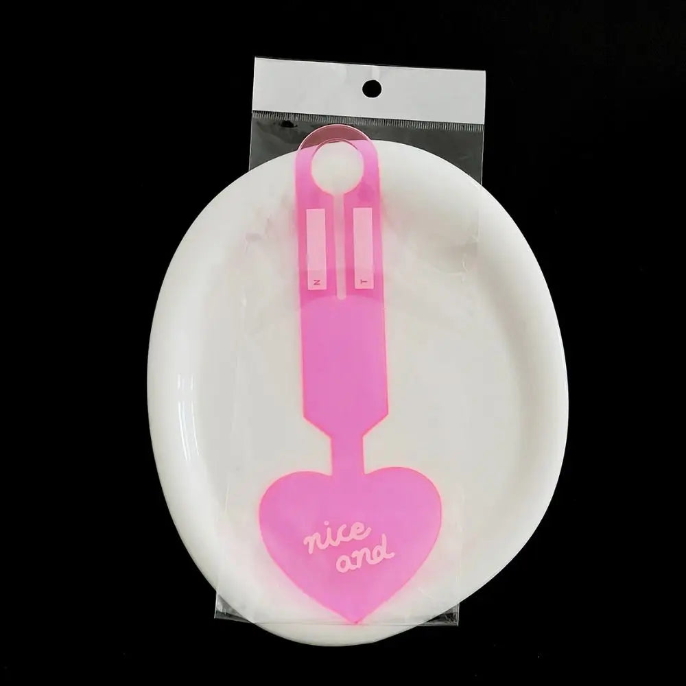 Colorful Love Shape Luggage Tag Anti Loss Boarding Pass Fluorescent Baggage Tag Airplane Suitcase Tag