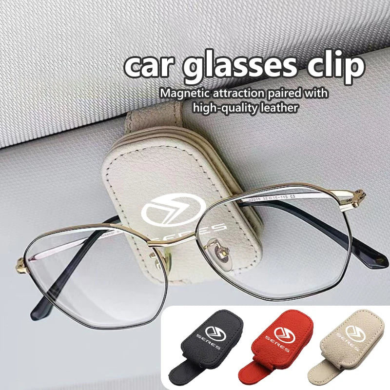 For Seres Car Multifunction Sun Visor Eyeglasses Holder Ticket Clip Interior Accessories M5 M7 M6 M8 M9 2023 2024 2025