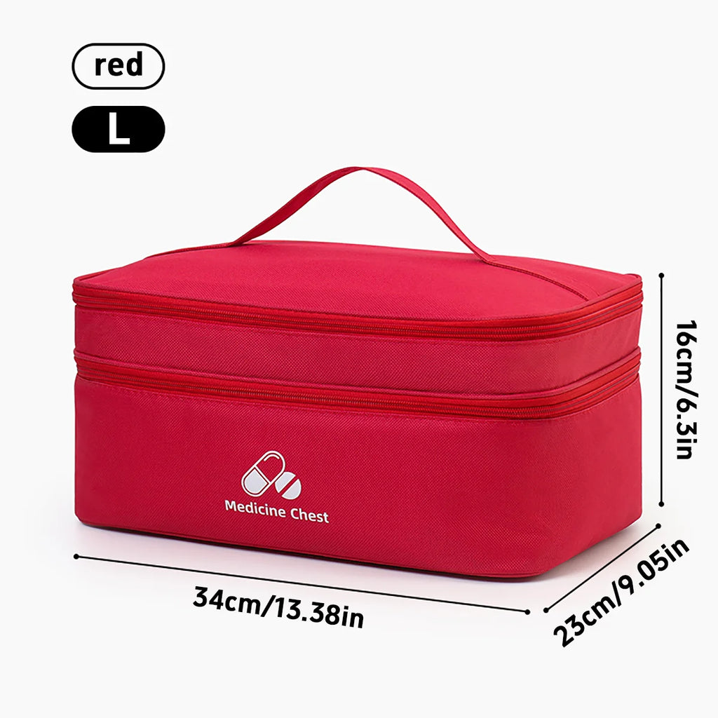 3 Size Large Capacity Double-Deck Medical Bag, Outdoor Emergency Kit, Portable Small Medicine Bag, 2025 NEW Home Storage Bag