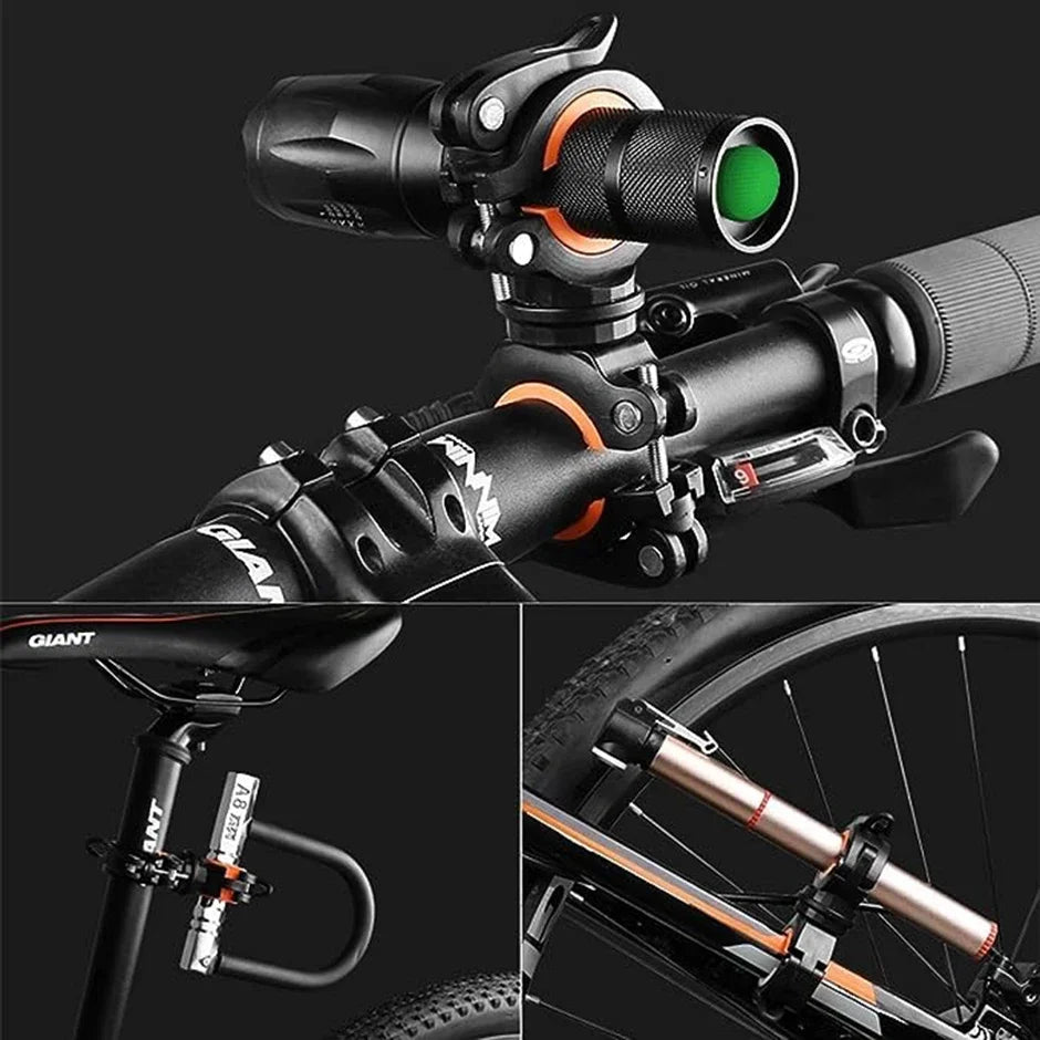 Bicycle Flashlight Holder, Lamp Holder, Night Riding Headlight Holder, Lamp Clip, Mountain Bike Riding Bike Accessories