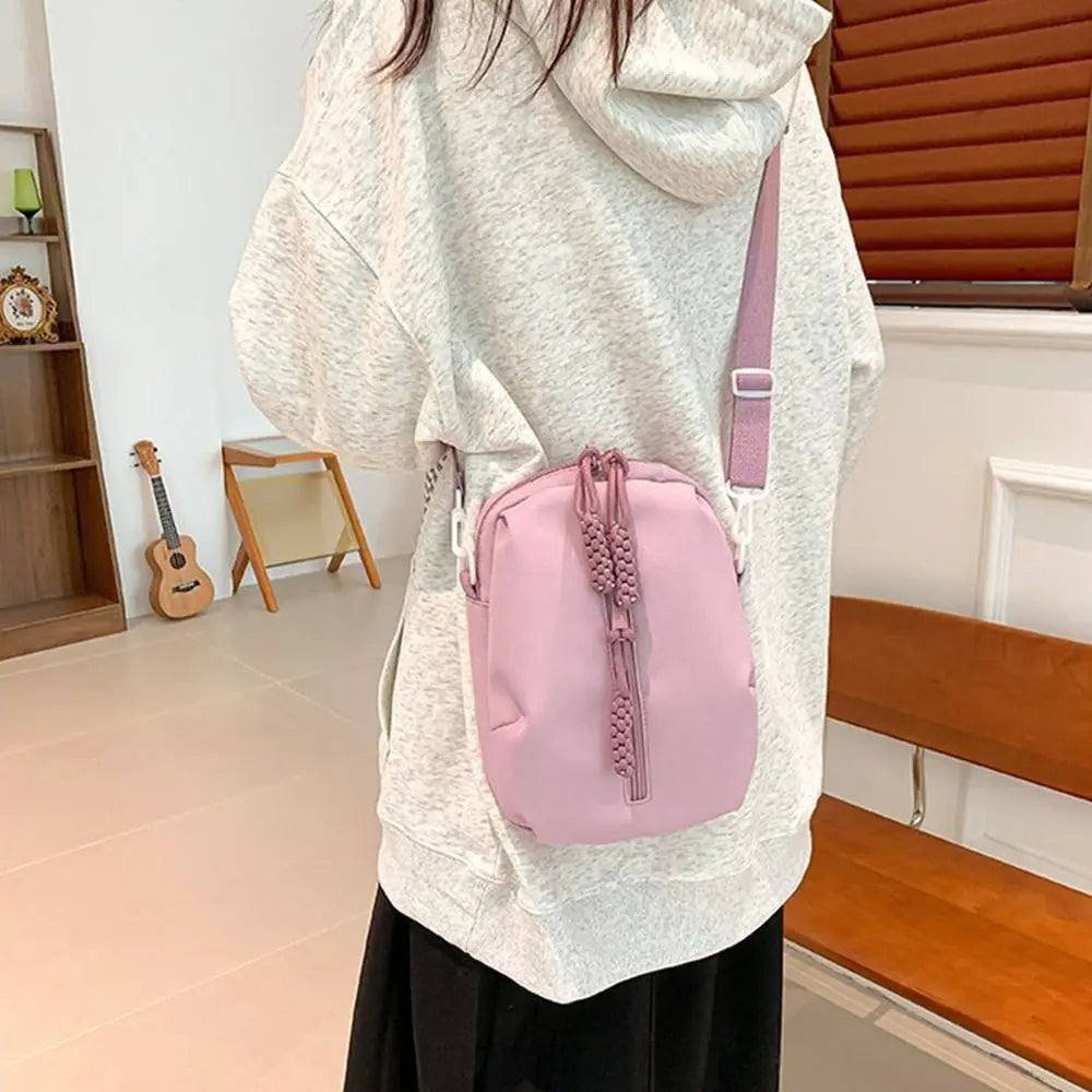 Creative Solid Color Kawaii Itabag Crossbody Bags Wallet Transparent Bags Small Item Bag Zipper Bag Shoulder Bag Girl