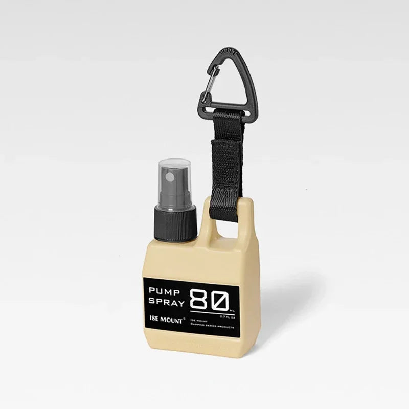 80ml Outdoor Portable Camping Pump Perfume Refillable Spray Bottle Empty with Buckle Cosmetic Containers Atomizer Bottle Travel