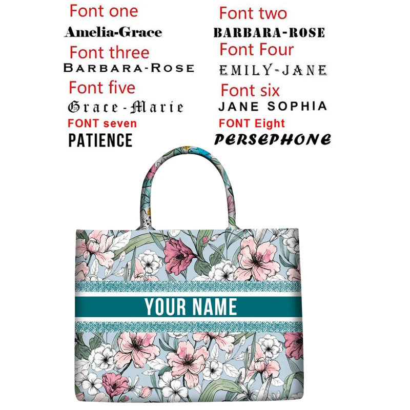 2026 New Personalized Custom Women's Tote Bag, Canvas Printed Handbag, Large Capacity Beach Bag