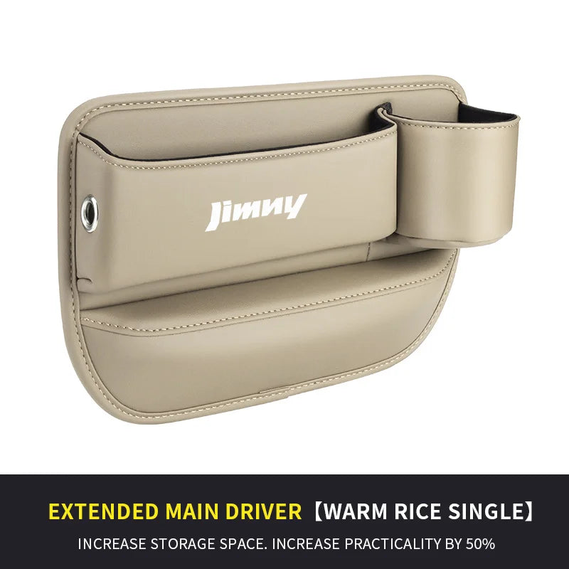 Car Storage And Finishing Leather Seat Gap Storage Box For Suzuki Jimny Auto Interior Chair Sewn Leather Storage Box Auto parts