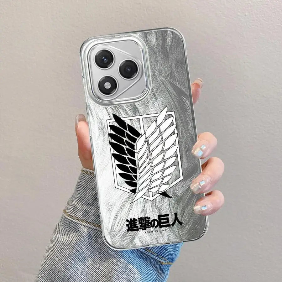 A-Attack On T-Titan Logo Case for Honor X8c X7b X9c 200 Pro X9a 200 400 Lite X8a X9b X8b Black Soft Shell