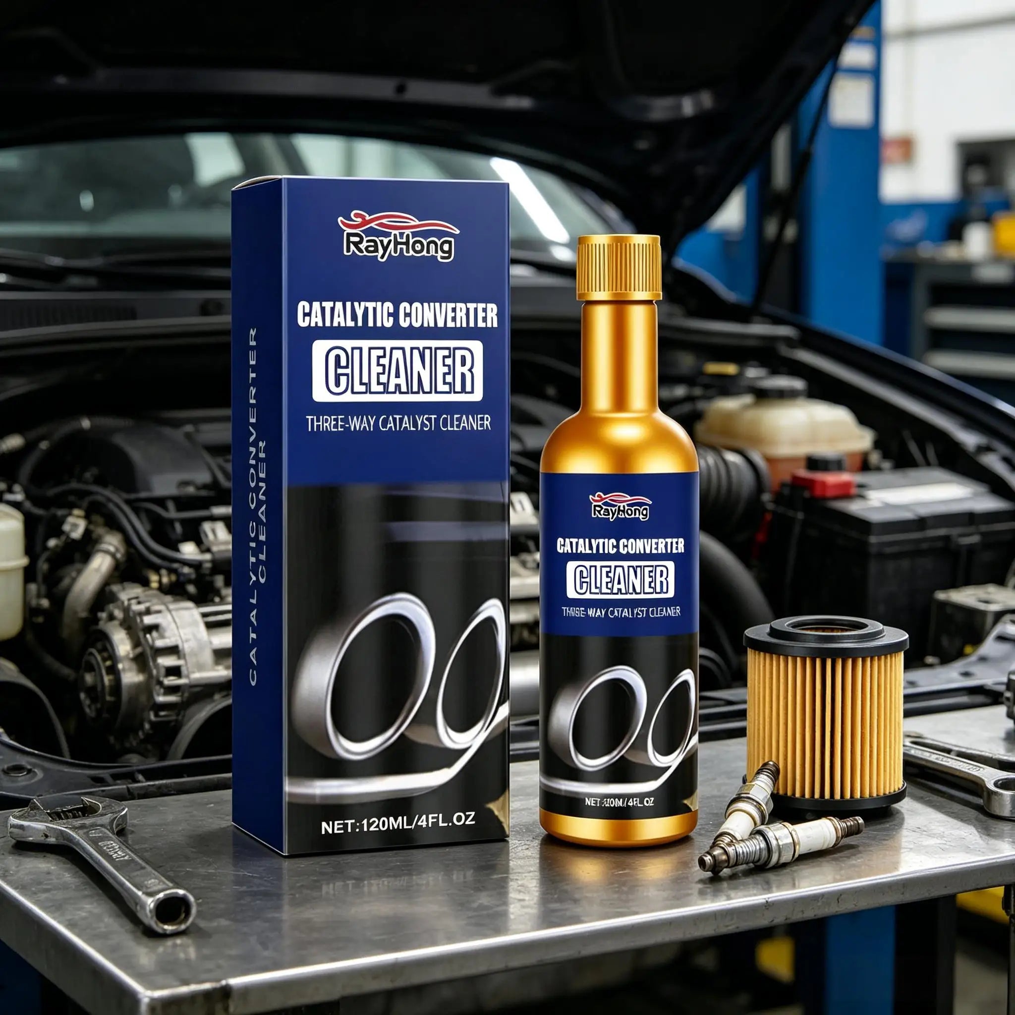 Car Catalytic Converter Cleaner Removes Deposits Improves Engine Performance Reduce Fuel Consumption Duct Carbon Removal Cleaner