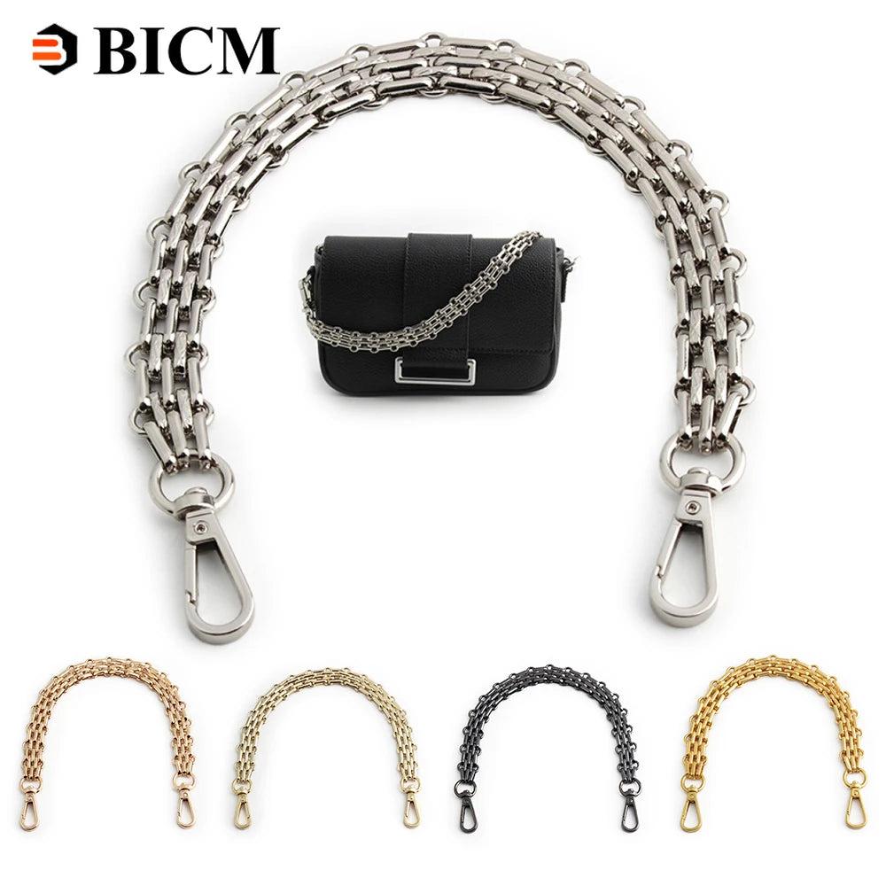 1Pc 30-60-100-120cm Metal Bag Chain Handbag Strap Chain Crossbody Bag Replacement Chains For Bags Part Accessories Bag Straps