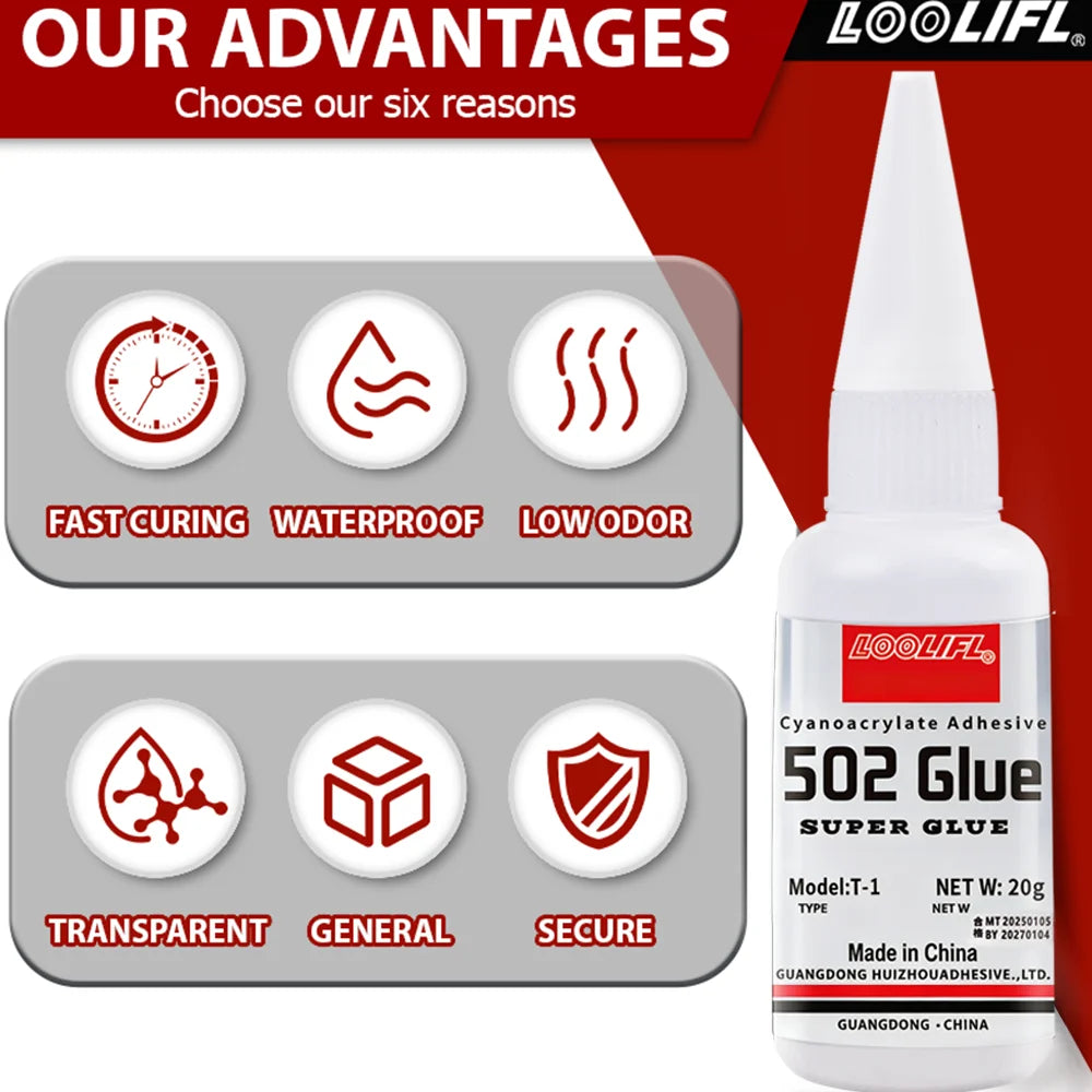 502 Super Glue Special For Shoes Repair Instant Quick Dry Strong Adhesive Sneakers Leather Shoe Rubber Sole Repair Glue