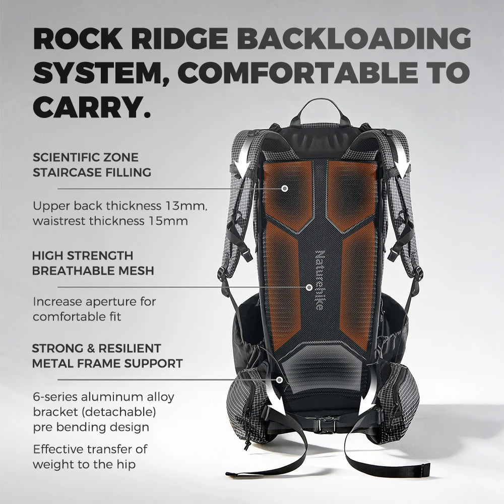 Naturehike Rock 2.0 Outdoor 30L 45L 60L Frame Backpack Travel Large Capacity Hiking Waterprof Mochila Aluminum Rain Cover Climb