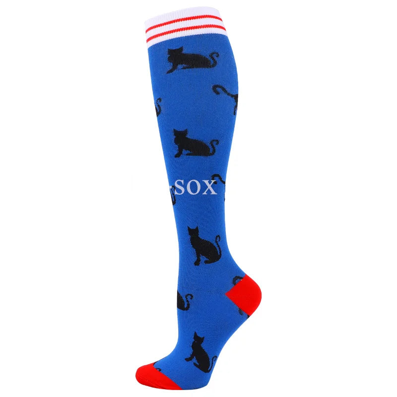 Sports Socks Running Compression Socks for Medical Varicose Veins Edema Diabetes Pregnancy Women Flight Travel Compression Socks