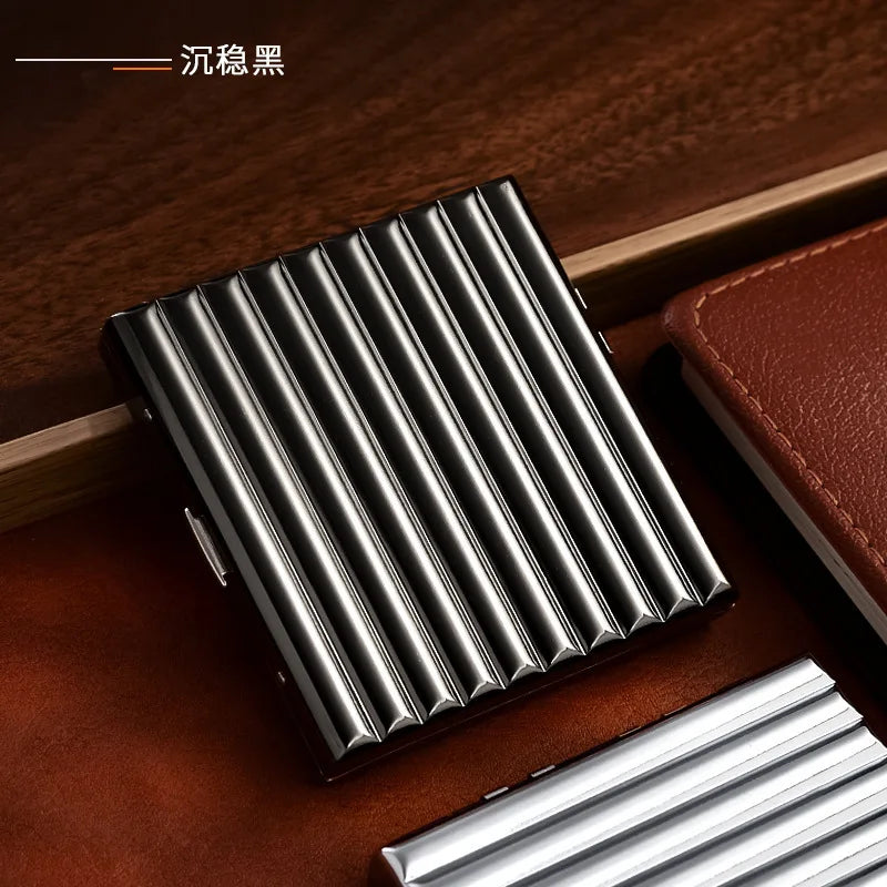 20 pack Large capacity Metal Cigarette case Personalized flip up Sealed Waterproof portable Cigarette Box Smoking Accessories