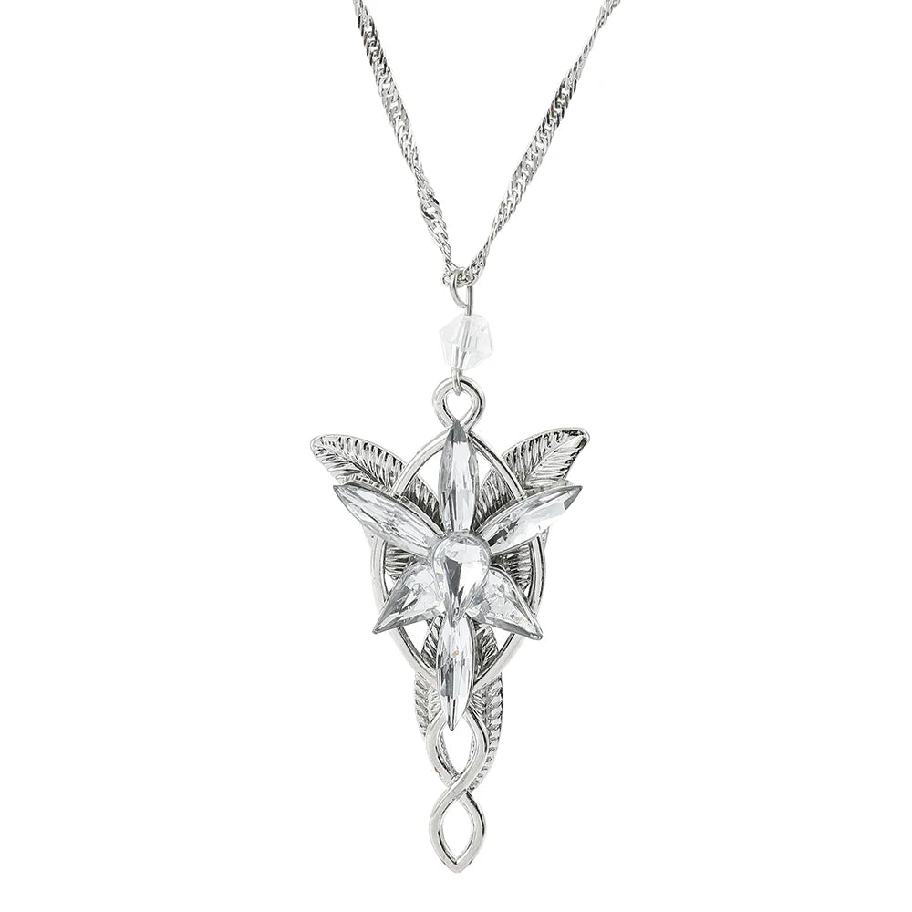 Evenstar Necklace Arwen Elf Princess Pendant Crystal Exquisite Choker Jewelry Gift for Women Movie Accessories