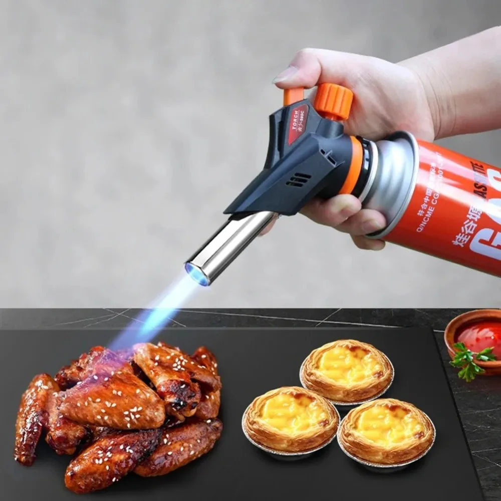 Welding TorchGas Flame Gun Burner Nozzle Flamethrower Butane Burner Outdoor Camping BBQ Brazing Torch Kitchen Cooking Burner