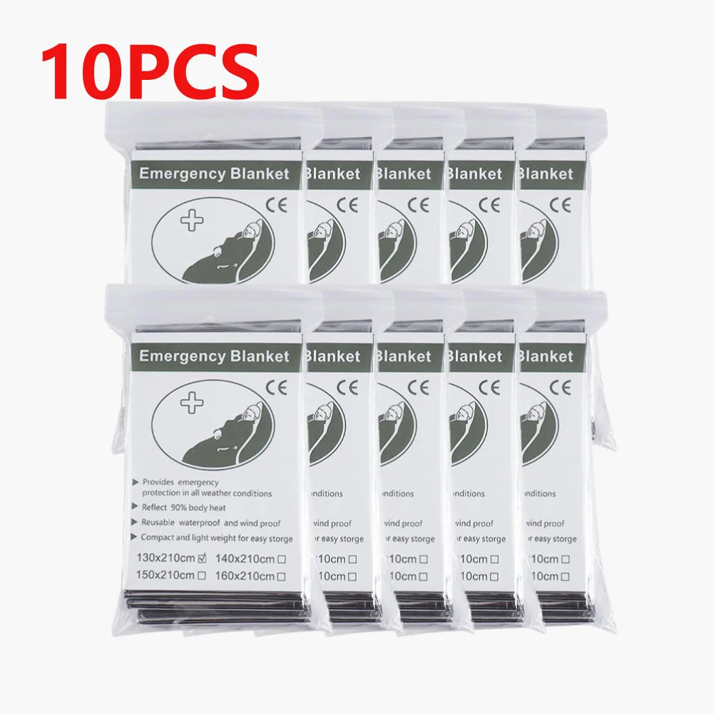 130x210cm Foil Mylar Thermal Blanket Keeps You Warm Emergency Thermal Blanket Retain Body Heat Silver Foil Blanket for First Aid