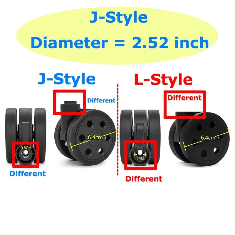 Diameter 1.97INCH/2.52 INCH Wheels for rimowa suitcase wheel replacement for rimowa suitcase wheel assembly rimowa suitcase part