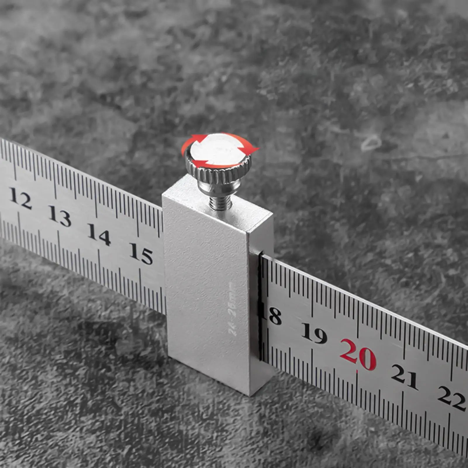 Ruler Positioning Block High Precision Aluminum Alloy Stopper Positioning Scriber Block for Carpentry Steel Ruler Measuring Home