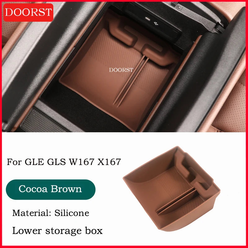 For Mercedes Benz GLE GLS Class W167 X167 Car Central Control Armrest Box Storage Box Interior Modification Accessories