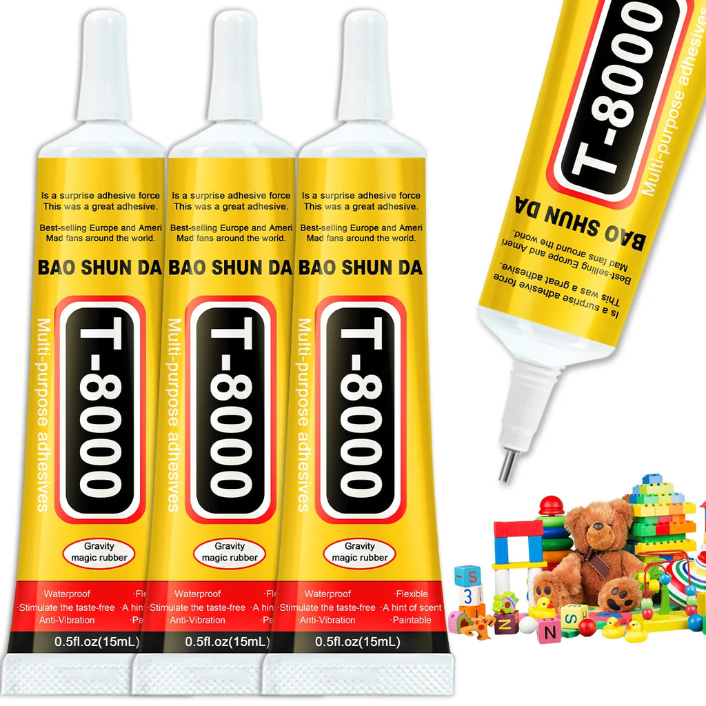 15/50/110ml T8000 Transparent Glue Contact Adhesive for Phone Repair Craft Jewelry Electronic Component Sealing T-8000 Sealant