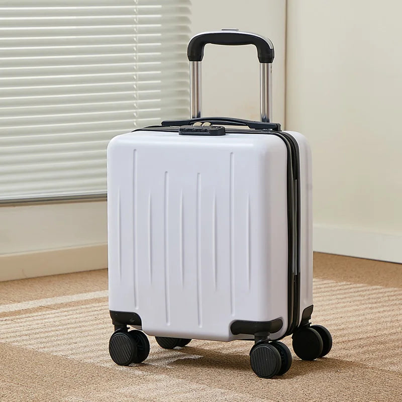 High-quality 14-Inch Unisex PC Trolley Fashionable Travel Suitcases Fashionable ABS Mini Boarding Carry-On Cases Small Hand Lu