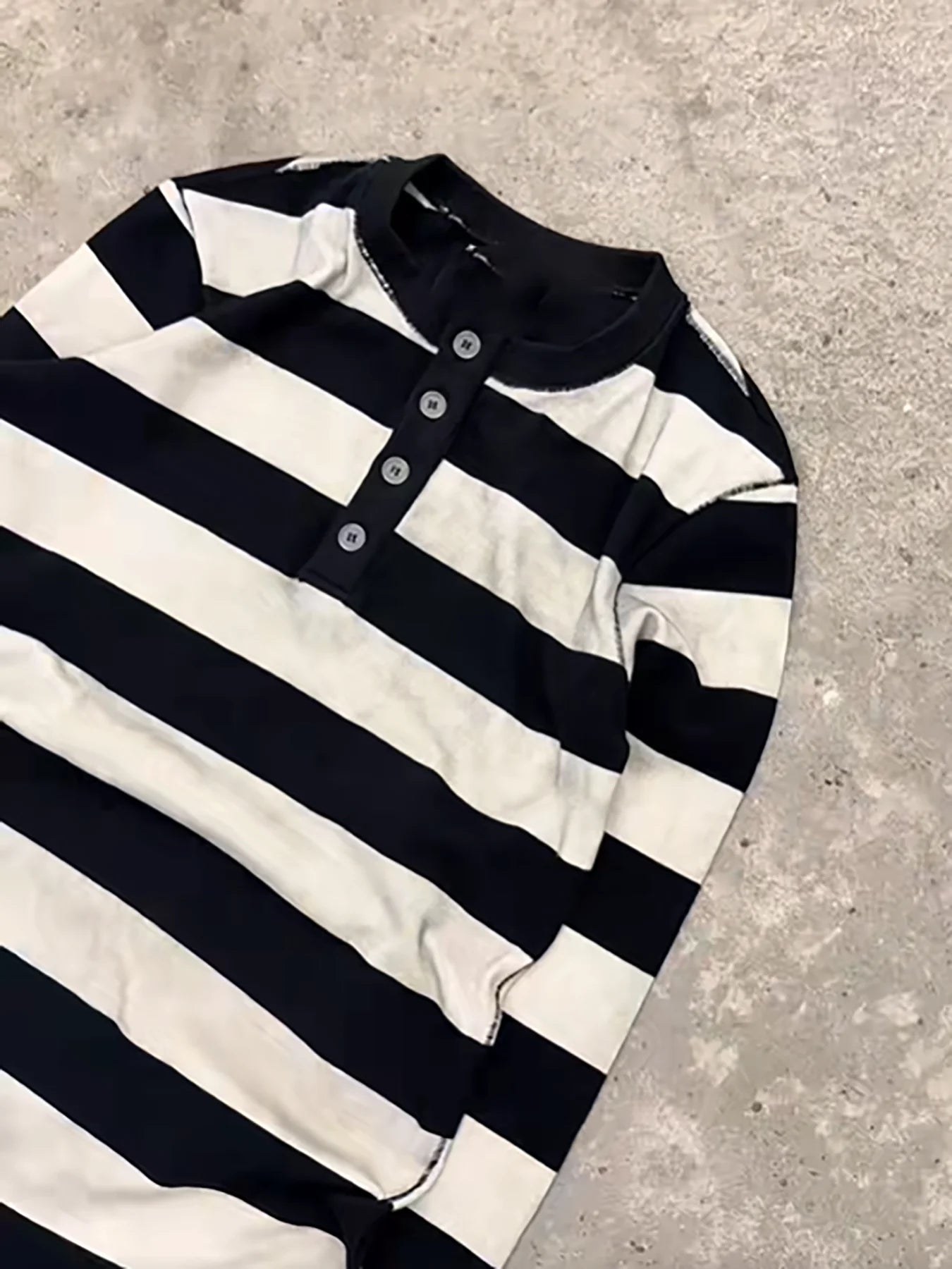 Y2k retro fashion street punk style striped loose and loose personality niche casual round neck sweatshirt