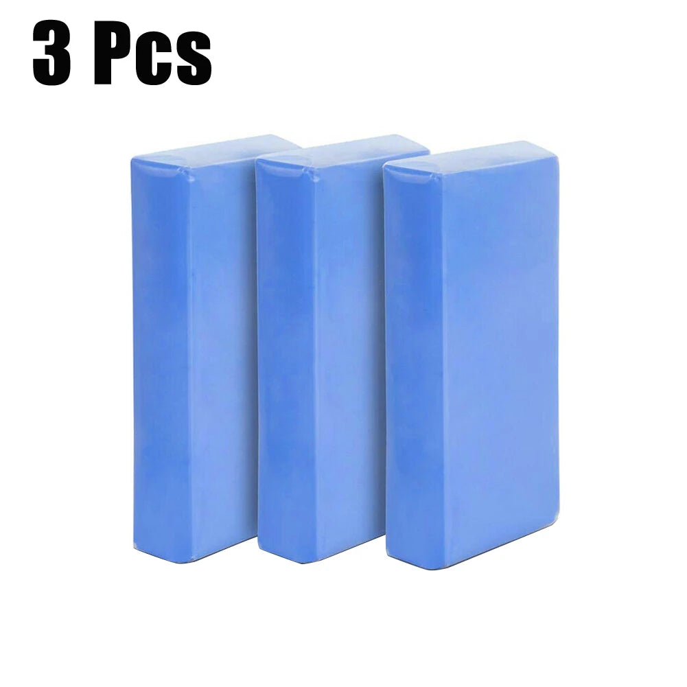 Clay Cleaning Bar Car Detailing Waxing Polish Treatment Fine Grade 3PCS Blue