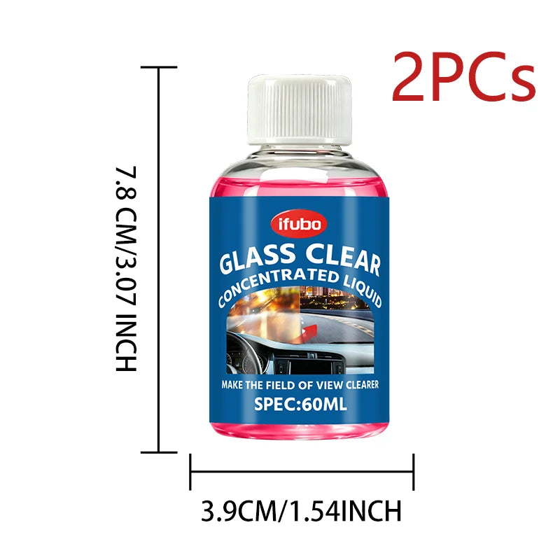 IFUBO Concentrated Car Glass Cleaner 60ML Windshield Washer Fluid Remove Oil Film Anti-Glare Clear Vision Auto Glass Care Liquid