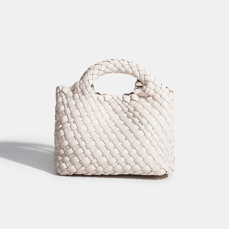 Designer bag Women's handbag Popular small size version PU leather woven bag Fashion style soft handmade bucket bag