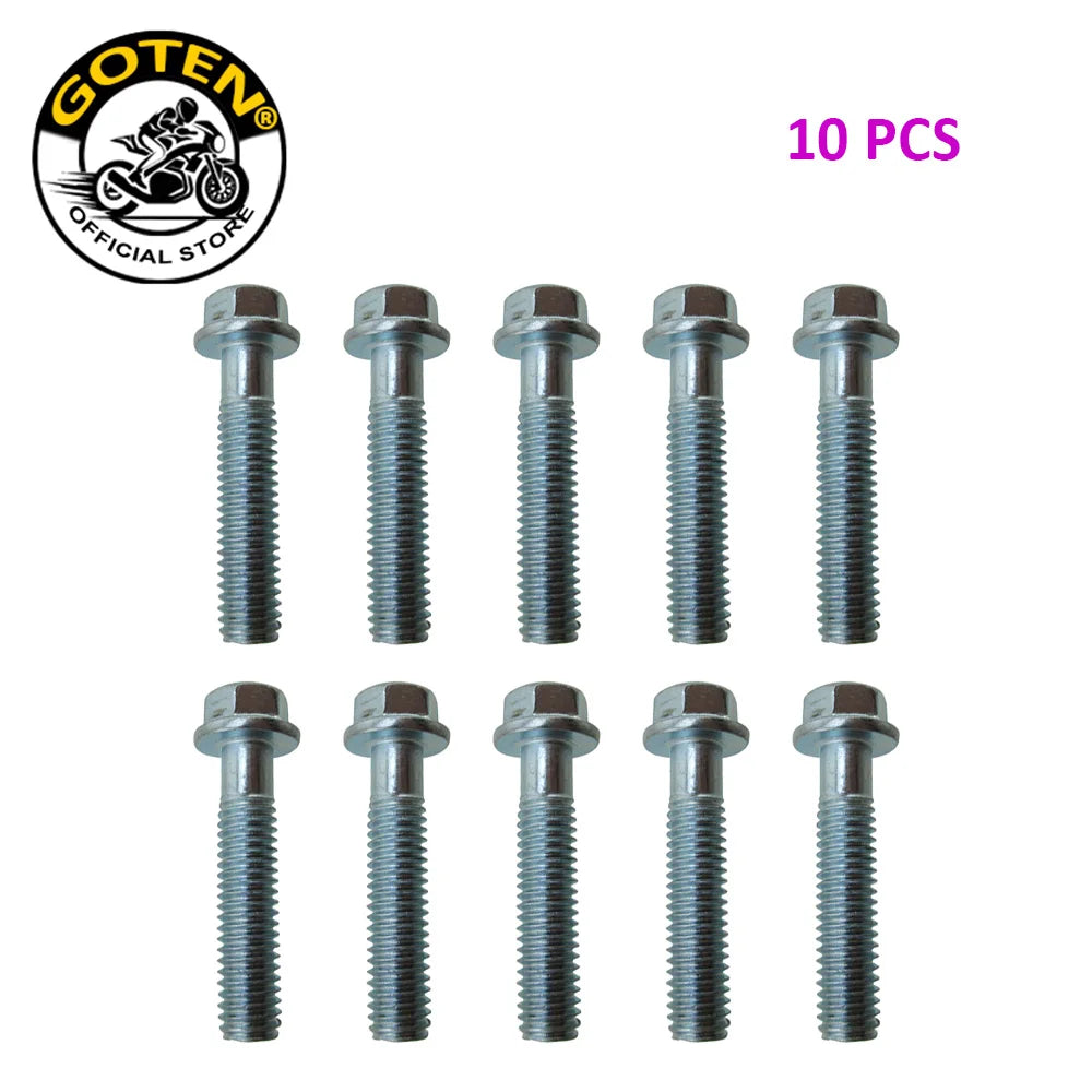 Goten Flanged Hex Bolt M6 x 28mm For Pit Dirt Bike ATV Quad Go kart Engine
