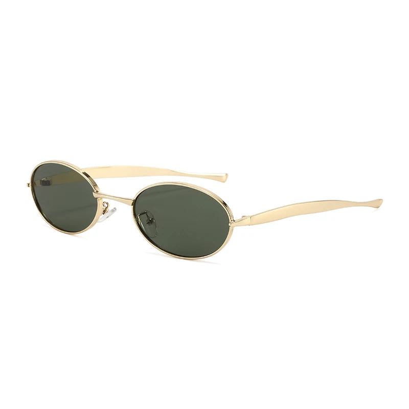 Hiking 1/3pcs New Small Oval Anti Light Glasses 2025 Women Y2K Metal Frame Luxury Brand Shades Fashion Punk Popular Eyewear
