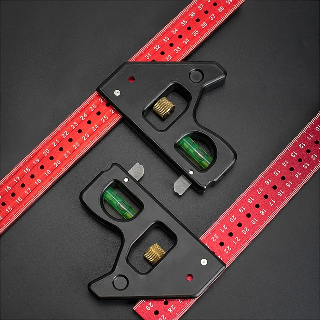 Multifunctional Carpenter's Combination Angles Ruler Metal Measuring Instrument For Accurate 90 Degree Angles Durable
