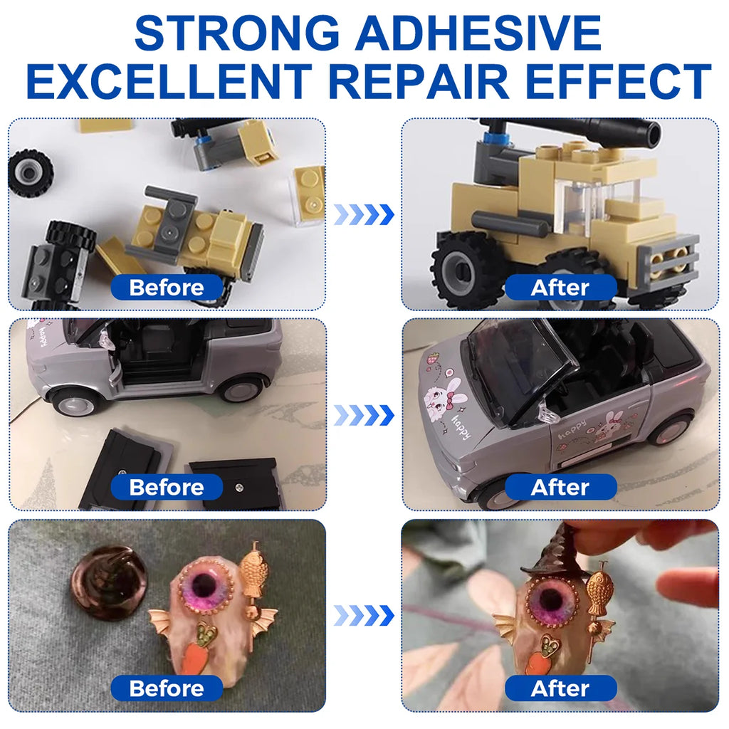 JXVX 496 Super Glue All-Purpose Liquid Glue extra strong Glue Tool 20g - Fast Drying Clear CA Adhesive for Metal,Plastic, Wood, Ceramic, Glass & DIY Repairs Easy Use.