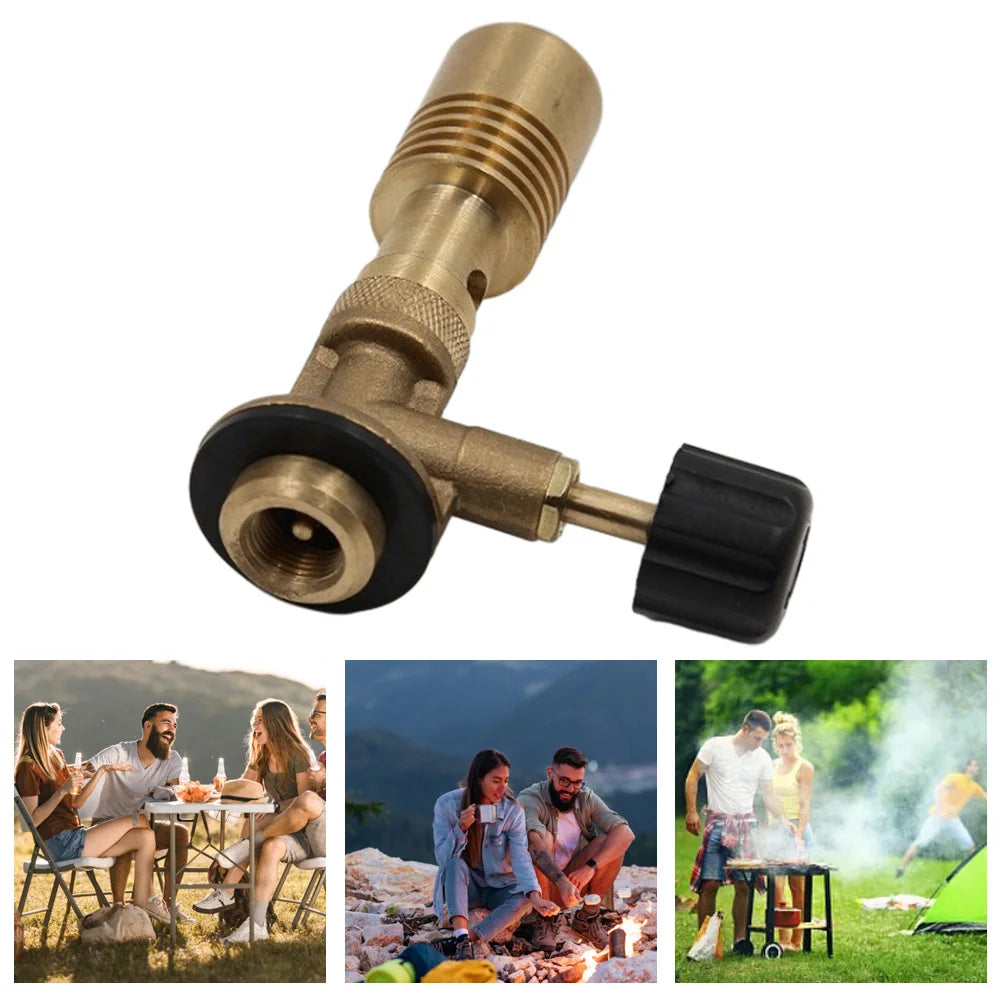 Brass Flame Butan Gas Burner Portable Laboratory Burner Gun Maker Torch Lightweight Gas Burner Head for Outdoor Camping/Picnic