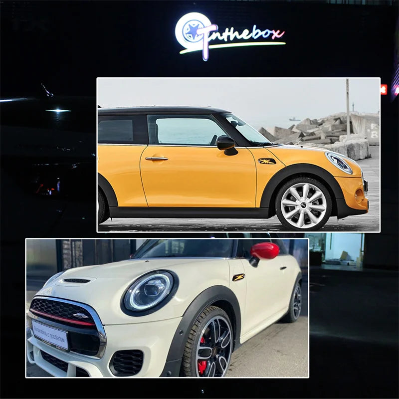 For Mini Cooper F55 F56 Hatchback & F57 Convertible Union Jack Pattern Sequential Amber LED Front Side Marker Turn Signal Lights